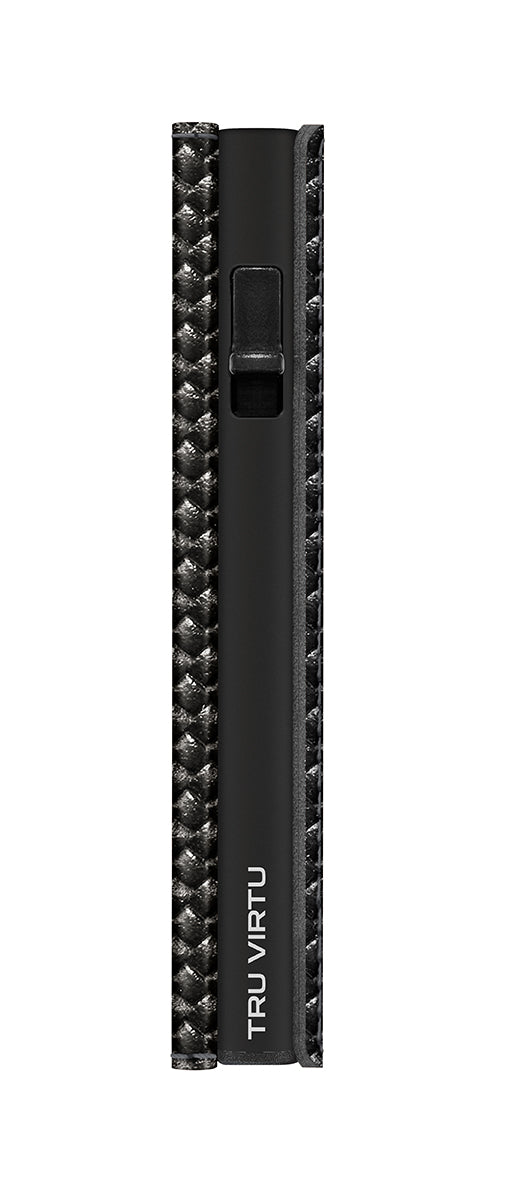 Wallet CLICK & SLIDE Sleek Diagonal Carbon Black/Black