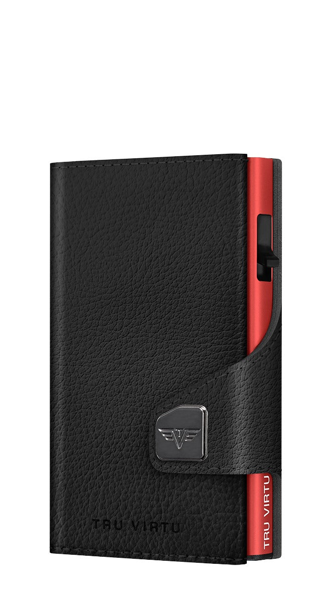Wallet CLICK & SLIDE Vegan Bio WINE Black/Red