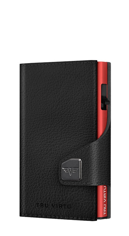 Wallet CLICK & SLIDE Vegan Bio WINE Black/Red