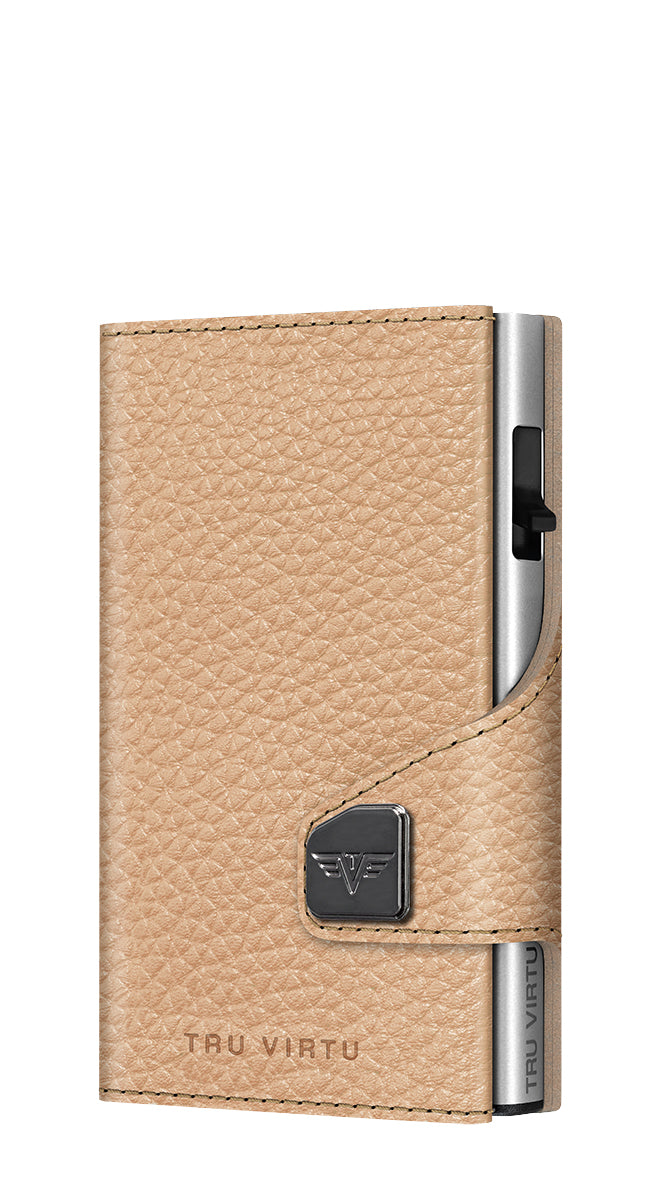 Wallet CLICK & SLIDE Pebble Nude/Silver
