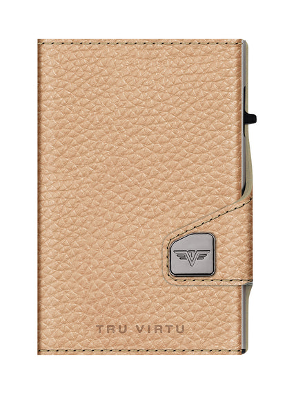 Wallet CLICK & SLIDE Pebble Nude/Silver