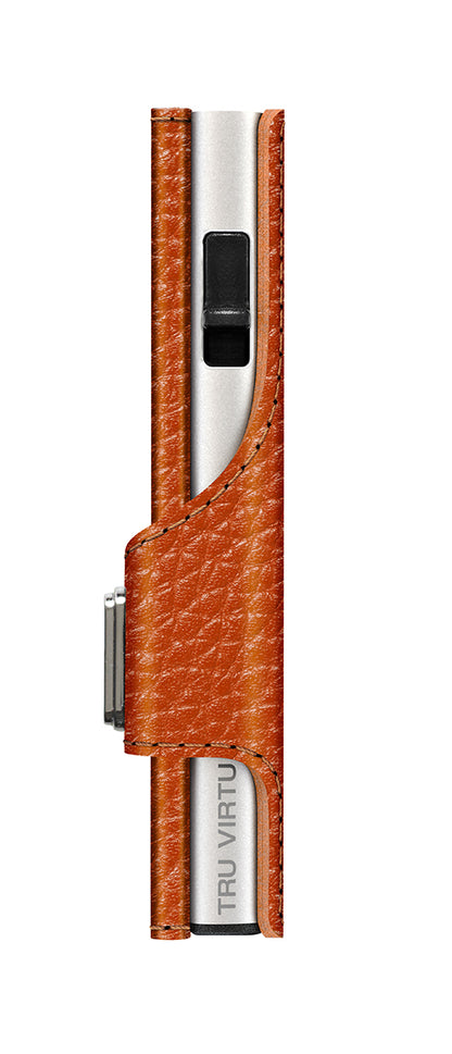 Wallet CLICK & SLIDE Pebble Orange/Silver