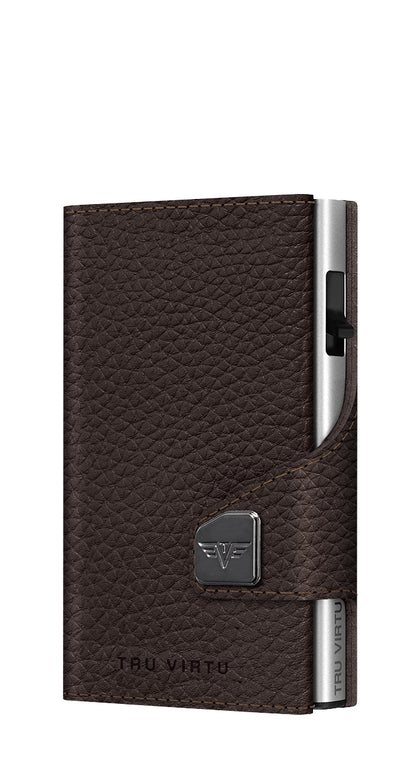 Wallet CLICK & SLIDE Pebble Brown/Silver