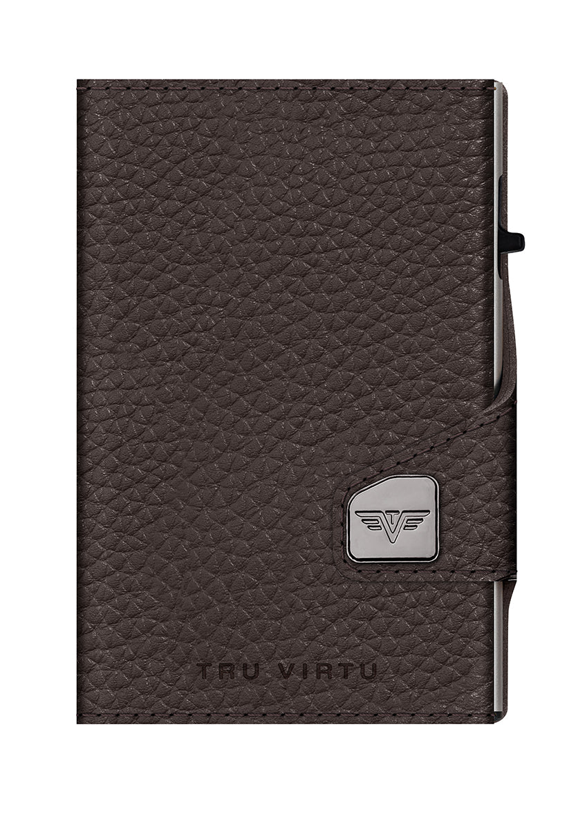 Wallet CLICK & SLIDE Pebble Brown/Silver