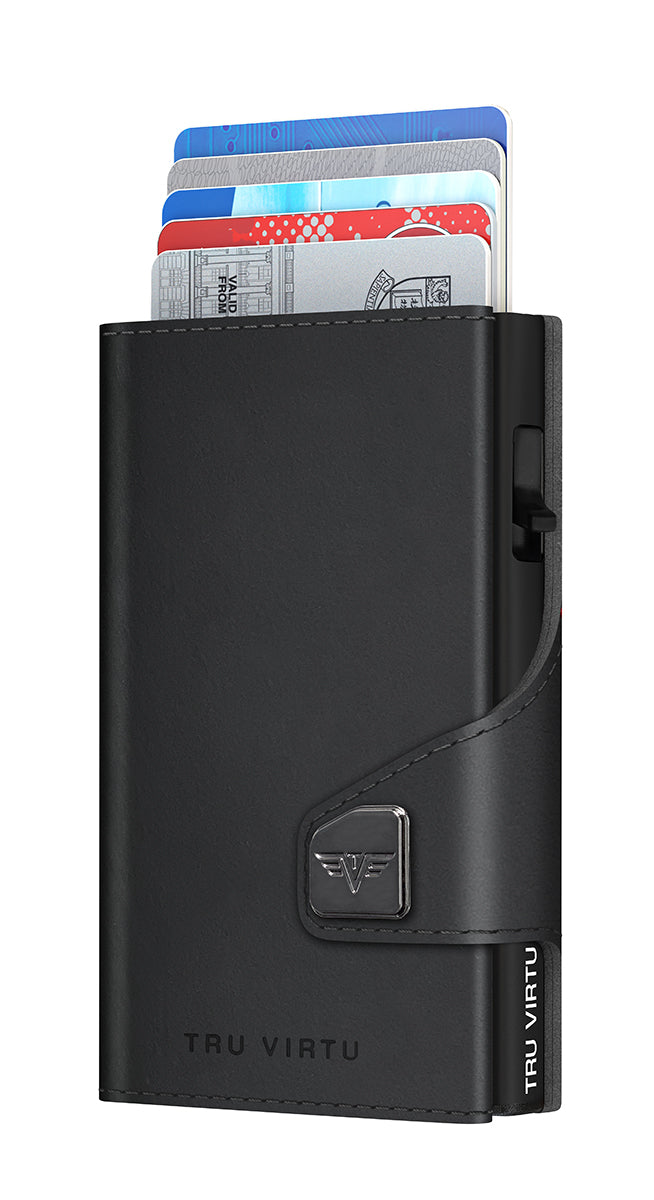 Wallet CLICK & SLIDE Vegan Bio Apple Black/Black
