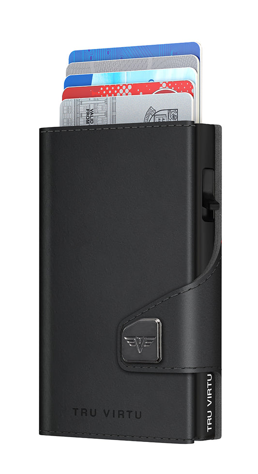 Wallet CLICK & SLIDE Vegan Bio Apple Black/Black