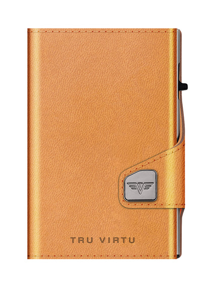 Wallet CLICK & SLIDE Vegan Bio Apple Walnut/Silver