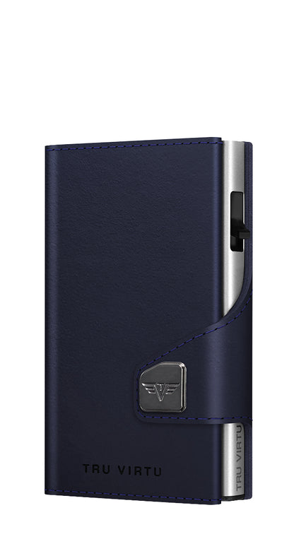 Wallet CLICK & SLIDE Vegan Bio Apple Dark Blue/Silver