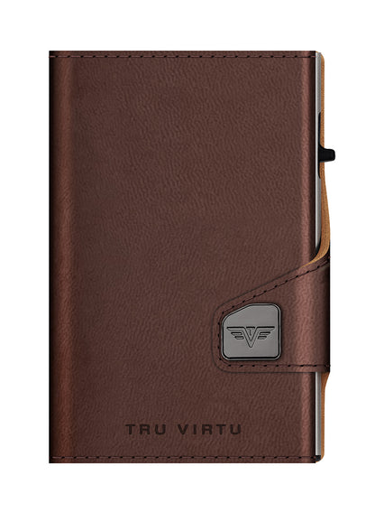 Wallet CLICK & SLIDE Vegan Bio Apple Brown/Silver