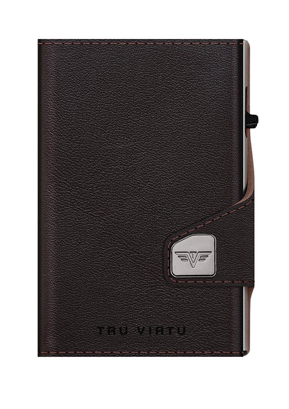 Doublewallet CLICK & SLIDE Nappa Brown/Silver