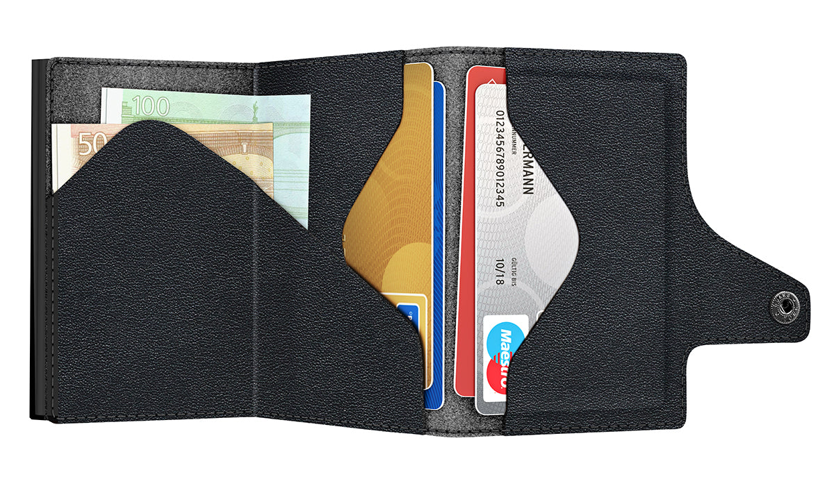 Doublewallet CLICK & SLIDE Nappa Black/Black