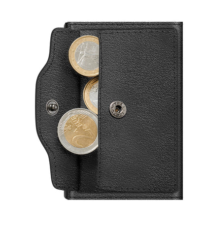 Wallet CLICK & SLIDE Coin Pocket Nappa Black/Black
