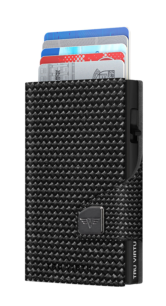 Wallet CLICK & SLIDE Coin Pocket Diagonal Carbon/Black