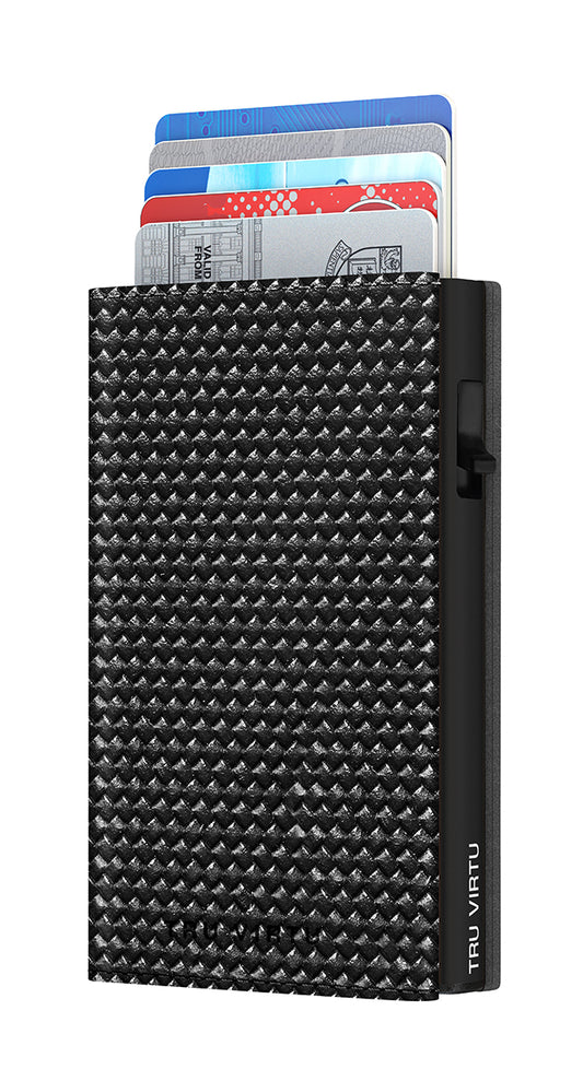 Wallet CLICK & SLIDE Sleek Diagonal Carbon Black/Black