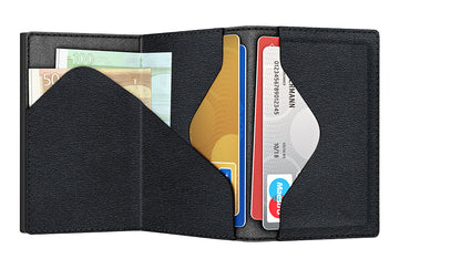 Wallet CLICK & SLIDE Sleek Diagonal Carbon Black/Black