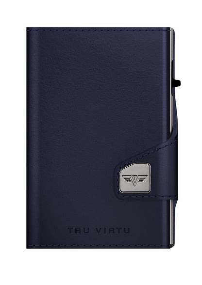 Wallet CLICK & SLIDE Vegan Bio Apple Dark Blue/Silver